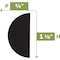 Ekena Millwork HR150 - 3/4"H x 1 1/2"D x 144"L Half Round Flexible Moulding MLDFHR150X144 - alternate 2
